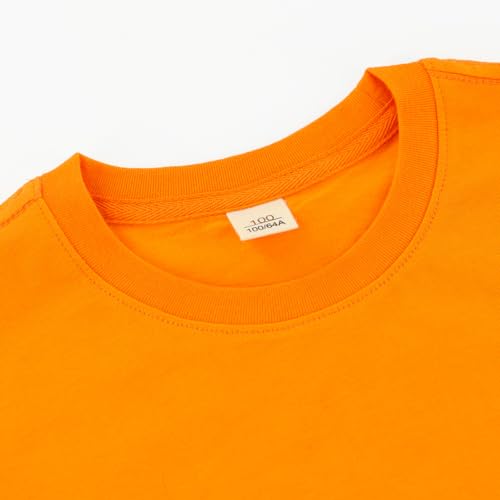 Image of Toddler Kids Short Sleeve Crew Neck T-Shirt Pullover, Loose Fit Casual Basic Tees for Boys Girls 2-8 Years