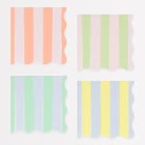 Meri Meri Pastel Striped Napkins (Pack of 16), Thick & Absorbent 3-Ply Paper Pastel Napkins with Wavy Edges, Available in Dinner Napkins & Cocktail Napkins Disposable