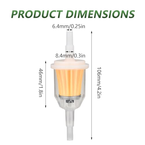 Tecreddy Filtro de Combustível Em Linha 1/4 Filtros de Combustível Em Linha Universais para Kohler B