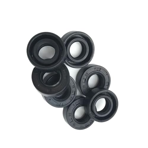 Retén de aceite de eje NBR TC-17 * 35 * 37 * 38 * 40 * 42 * 4/5/6/7/8/9/10 con doble labio y resorte de liga recubierto de nitrilo(17x28x6mm 2pcs)