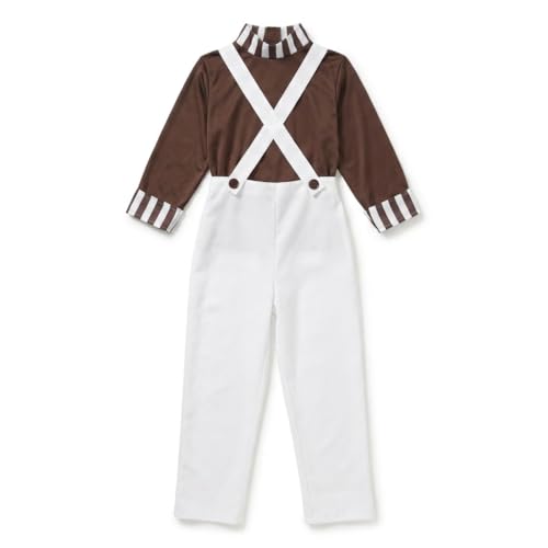 fun shack Kids Chocolate Factory Worker Costume Boys Halloween Movie Character Chocolate Factory Outfit Small