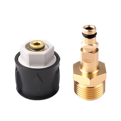 High Pressure Washer Quick Connect Adapter for Karcher K2 K3 K4 K5 K6 K7 Series M22 14mm Fitting Connector Brass High Pressure Washer Adapter for Hose Pipe Kärcher, Yili, Lutian, Liqi