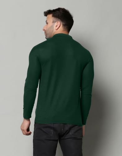 Image of INKKR Full Sleeve Men's Solid Polo Neck T-Shirt Combo