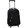 Rockland Double Handle 17 Rolling Backpack, Black