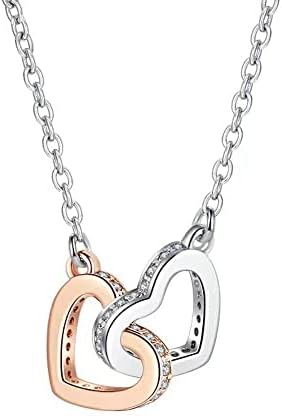 EXGOX Silver Necklaces for Women 925 Sterling Silver Love Heart Pendant Necklace I Love You to The Moon and Back Necklaces Gift for Women Girls Birthday Valentines Anniversary Mothers Day