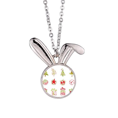 Collier lapin et sapin de Noël rouge, le cadeau idéal pour gâter vos proches