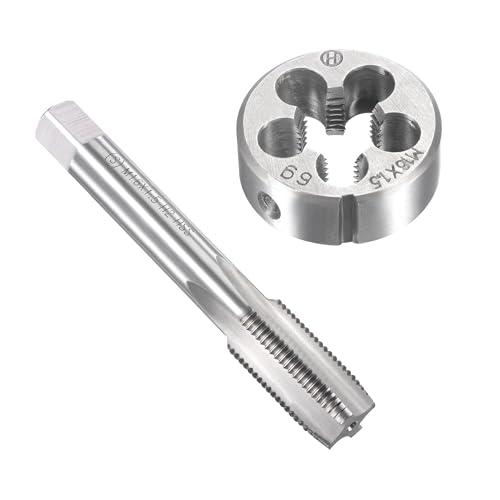 MACHSWON M16 x 1.5mm Metric Tap and Die Set - Machine Thread Screw Tap with Round Threading Die Kit for Thread Repair