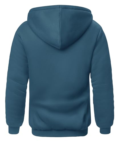 Image of SCODI Hoodies for Men Heavyweight Fleece Sweatshirt - Full Zip Up Thick Sherpa Lined Hooded Sweatshirts