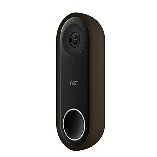 Nest Hello Ring Doorbell Colorful Silicone Skins – Protect, Camouflage, UV and Weather Resistant by Clovertale (Dark Brown)