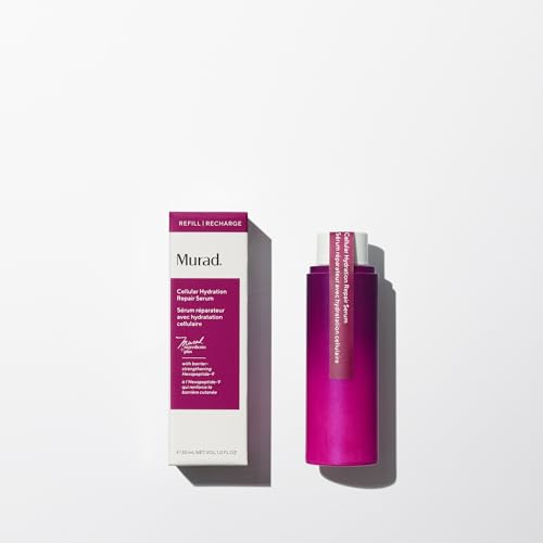 Murad Cellular Hydration Repair Serum Refill – Hydrating Face Serum Repairs Lipid-Depleted Skin Barrier- Hexapeptide-9, Bilberry, and Hyaluronic Acid Delivers Stronger Healthier Skin – 1 Fl Oz