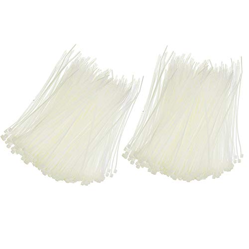 LC LICTOP 4 Inch Nylon Cable Zip Self-locking Wire Ties for Electronics,Pack of 1000 (White)
