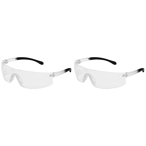 Sellstrom Lentes de seguridad ligeros y cómodos, lentes transparentes, patillas de goma suave, pieza de nariz suave (cantidad 1), S73601 (paquete de