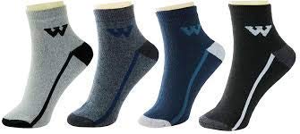 DIGITAL SHOPEE Men's Cotton Ankle Towel Socks (Multicolour, Free Size)- Pack of 4