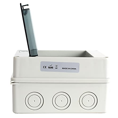 STEEIRO Consumer Unit 2 Way, IP65 Mini Leakage Circuit Breaker RCD 40A 30mA 2MCB 6A+16A, Circuit Breaker Panel, Fuse Box Consumer Unit for Garages Caravans Workshops - Image 2