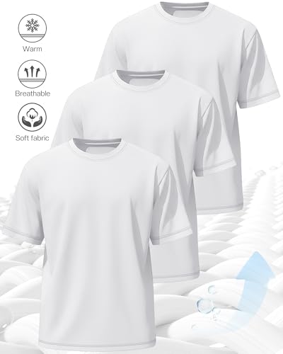 Image of Neer 3 Pack Big and Tall T-Shirts for Men L-7xl Tops | Large Casual Stretch Workout Tees, Short Sleeve Crewneck Oversized Shirts, Classic Summer Outfits, Comfy Basic Loose Clothes