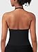 YEOREO SoftHue Women's Impact Halter Tank Top Longline Backless Scoop Neck Built-in Bra Sports Workout Gym Crop Top Black M
