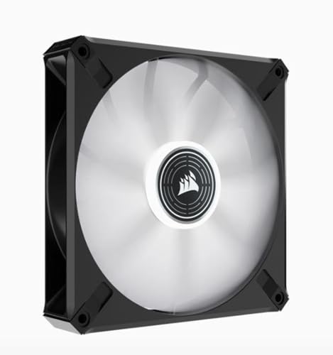 Image of CORSAIR ML140 LED Elite, 140mm Magnetic Levitation Red LED Fan with AirGuide, Single Pack - White Frame