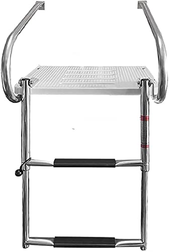 Échelle de bateau pliante inox avec plateforme de natation pour yacht - 2