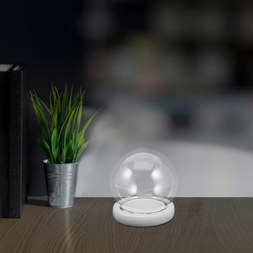 Cúpula para bola de nieve navideña y manualidades con base de madera protectora 8