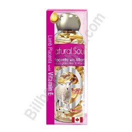 6 x Bill Natural Sources Lamb Placenta Facial Moisturizer with Vitamin E 100 gelcaps