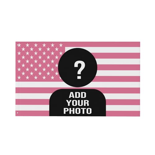 Custom Flag Double Sided 3 Ply Custom Pink America Flag Funny Tapestry Poster For Decorate Personalized Flags Banners Gift for Outside Indoor