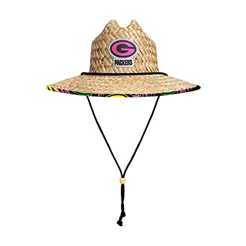 Image of FOCO Men's NCAA College Team Logo Floral Straw Sun Hat