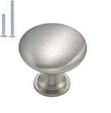 homdiy Brushed Nickel Knobs Cupboard Knobs 10 Pack Silver Drawer Pulls Stainless Steel Cabinet Knobs HD6050SNB Kitchen Cabinet Door Knobs Brushed Nickel Hardware Round Knobs