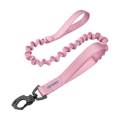 OneTigris Tactical Bungee Leash with 2 Handles Quick Release (Pink)
