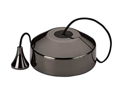 Knightsbridge 2-Wege-Lichtschalter mit Zugschnur, Schwarz Nickel Cover