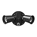 GLOBE Electric 240 W Twin Head Black Hardwired Automatic Dusk to Dawn Security Flood Light, Spotlight, Outdoor, Outside House Lights, 17000083
