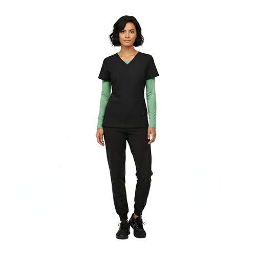 Image of Natural Uniforms Women's Long Sleeve Underscrub T-Shirt - Cotton Blend Scrub Base Layer for Nurses & Medical Professionals