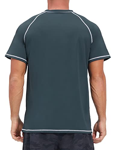 Image of Men's Swim Shirts Rash Guard UPF 50+ UV Sun Protection T-Shirt Quick Dry Fishing Beach T Shirts