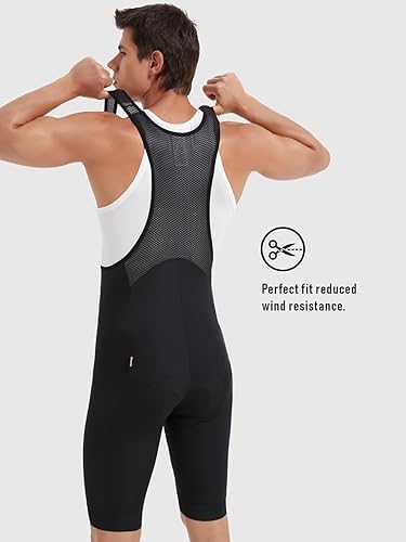Przewalski Cuissard de Cyclisme à Bretelles pour Homme, rembourré 4D et Respirant