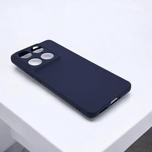 Image of SBMS Silicone Back Cover Case for Motorola Signature | Soft Micro-Fibre Lining Inside | Camera Protection Bump | Shockproof Back Cover Case for Moto Signature (Candy Cloth Blue)