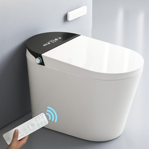 Smart Toilet with Powerful Flush, 1000 Gram MaP Flush Score, Foot Sensor Operation Walk Away, ADA...