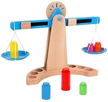 BLiSS HUES Wooden Balance Scale Toy for Kids, Learn Practical Maths -Montessori Toy- Preschool Educational Learning Toy with 6 Weights for Kids (B0D9LNG918) Amazon Price History, Amazon Price Tracker