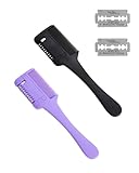 UTILISATION POLYVALENTE : Un seul peigne avec deux fonctions, un côté avec de longues dents pour peigner et l'autre côté avec des lames de rasoir pour amincir et réparer les fissures. C'est le meilleur cadeau pour la famille, les amis, les amoureux et ainsi de suite.