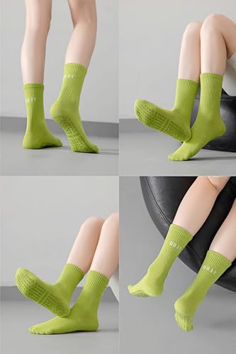 7 Pairs Women's Athletic Sweat-absorbent Socks Yoga Socks Fitness Deadlift Dance pilates Girl's Gym Non slip Floor Sports Cotton3