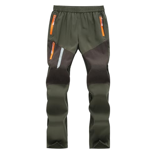 SUKUTU Primavera y Verano Pantalones de Senderismo elásticos de Secado rápido para niños y niñas en el Exterior Pantalones de Senderismo Ligeros