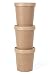 CucinaPrime Kraft Paper Food Containers with Vented Lids, 16 Ounce, 25 Pack