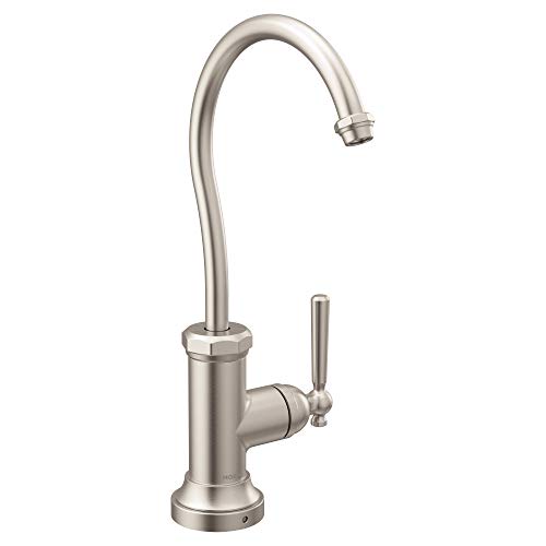 Moen S5540SRS Paterson Sip Industrial Cold Water Kitchen Beverage Faucet with Optional Filtration System, Spot Resist Stainless