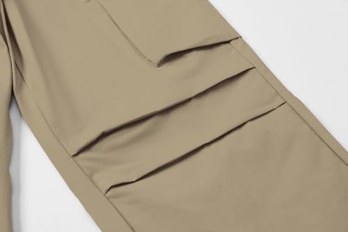 Cromoncent Boy Lightweight Y2K Parachute Pants with Pockets,6-14 Years4