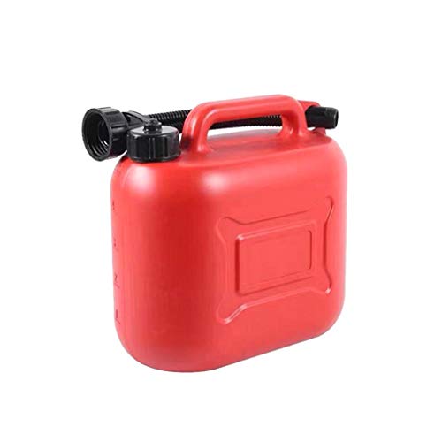 Plastic Petrol Can Fuel Tank Gasoline Diesel Spare Oil Barrel With Snorkel (Color : Red, Size : 5L)