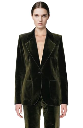 Women Pantsuit Velvet 2 Piece Suit Set Blazer and Pants Suit Set Women Velvet Suit2