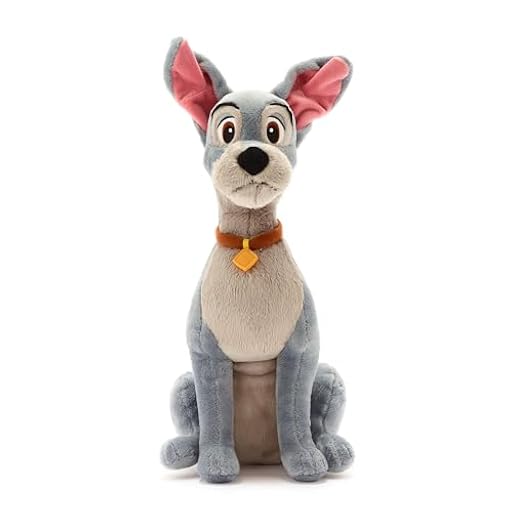Disney Store Peluche oficial de Tramp mediano para niños, personaje tierno con textura mullida y detalles bordados, collar y placa de perro, peluche de Disney adecuado para todas las edades. | Ya disponible en tu tienda friki favorita! En mundofriki.es!