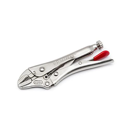 Crescent 5" Curved Jaw Locking Pliers With Wire Cutter - C5Cvn , Red #TOP10