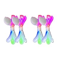 M.best 2 Pairs LED Light Up White Shoelaces, Glow in The Dark 3 Modes Colorful Flashing Sneakers Shoelaces for Night Safety, Running