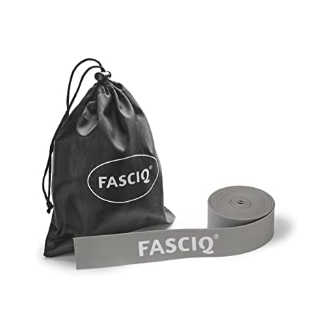 FASCIQ Muscle Compression Floss Bands | 208 x 2.5 x 0.10cm | for Mobility, Fitness & Recovery | Compression Band for Muscle Stretching | Tack and Floss Strap | Free Fabric Storage Bag Cover
