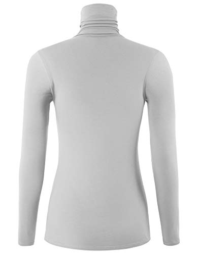 Image of AUHEGN Women's Long Sleeve Lightweight Turtleneck Top Pullover Casual Active Layer Tops Shirts