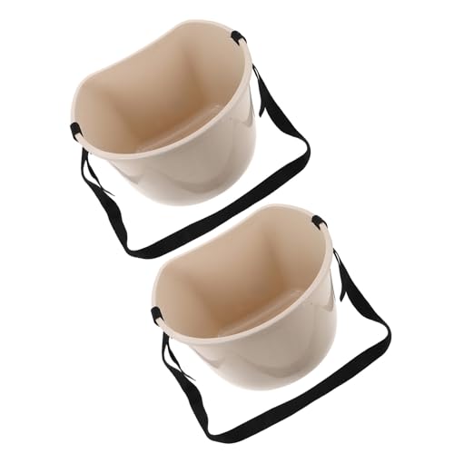 BESPORTBLE Cesto Multifunzionale per la Raccolta da Giardino con Tracolla, Secchio per Verdure e Bacche in Plastica Resistente, Set da 2 Pezzi da 22 Libbre, per Raccolta di Frutta e Ortaggi